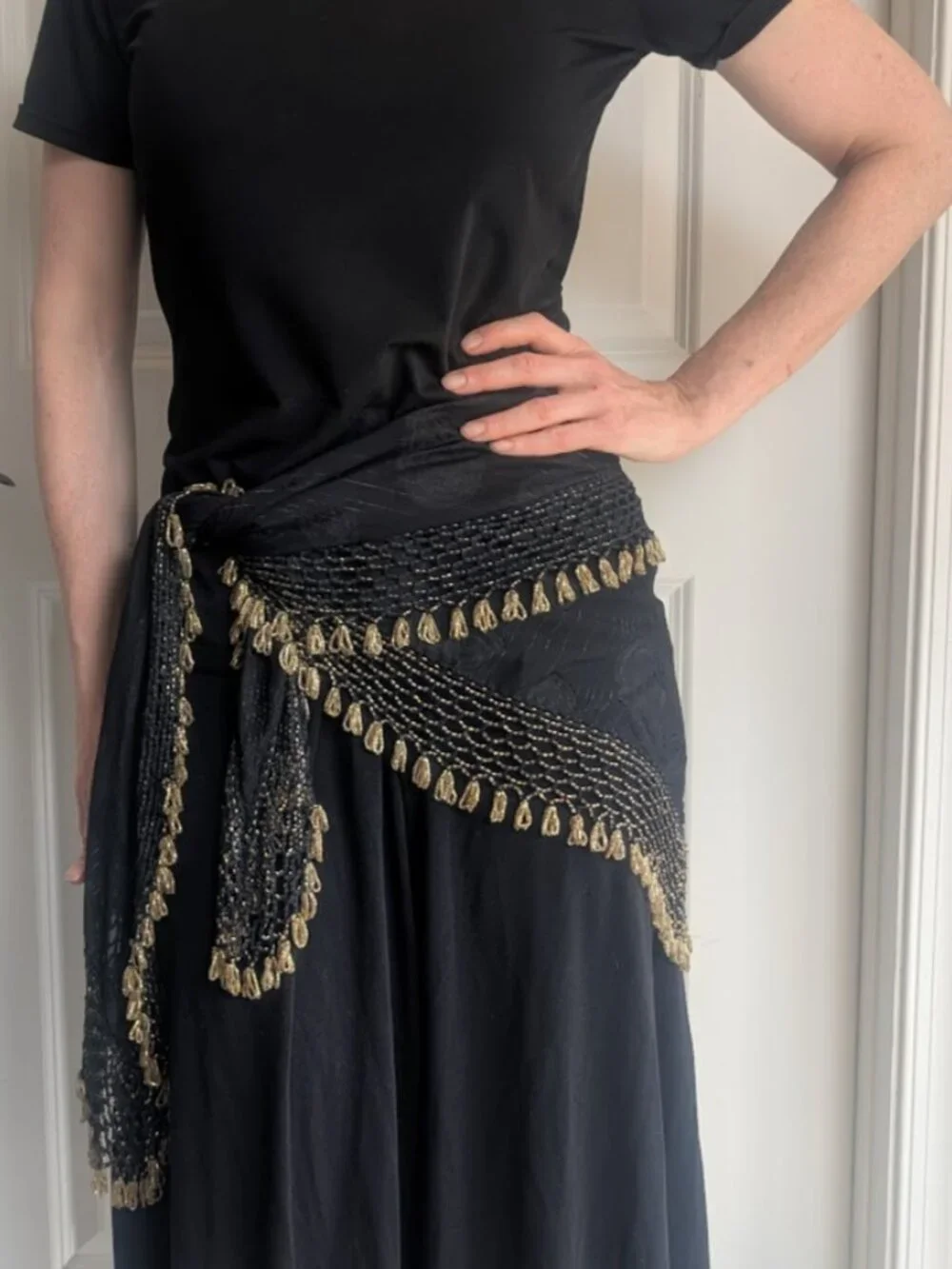Vintage beaded shawl wrap - Picture 6 of 6